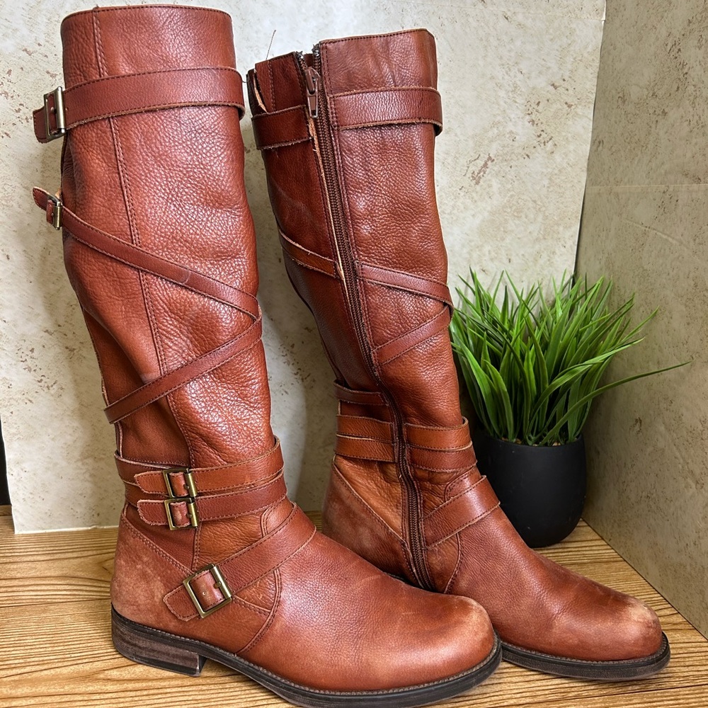 Miz Mooz Boots Riding Brown Leather